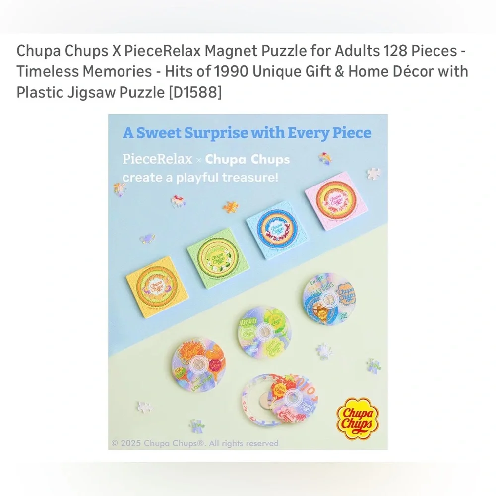 Piece Relax chupa chups X piece relax magnet puzzle for adults 128 pieces